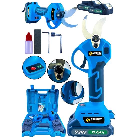 Sturdy Shear Paslanmaz Bıçak Motor 32 mm 2 Akülü Dal Budama Şarjlı Budama Makası