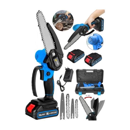 Sturdy Otomatik Yağlamalı Şarjlı El Testeresi 10-15 cm  Ağaç Odun Dal Kesme Budama 21 VOLT
