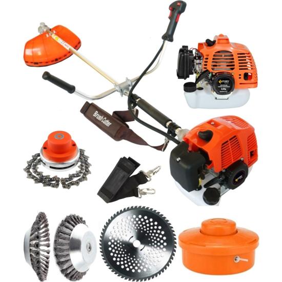 Sturdy Benzinli 9,9 Hp Toplam Başlık Ultra Çim Biçme Tırpan Makinası Yan Tipi Ot Çalı Çim Biçme Makinesi