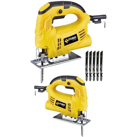 Sturdy 550 W Bakır Sargı Çelik Şanzıman 6 Kademe Devirli Dekupaj Testere Makinesi 5 Adet Uç HK-JS550W