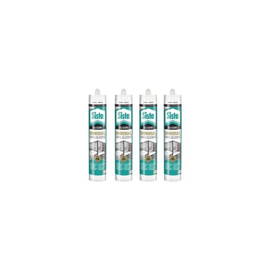 Sista Üniversal Silikon Beyaz 280ML 4 Adet