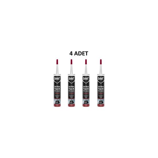 Selsil Ultra Tack Beyaz Silikon 290 ml 4 Adet