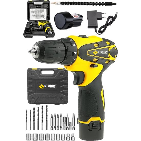 Sturdy 36 V 5 Ah Speedy Pro Li-iON Akülü Vidalama Matkap 27 Parça Setli