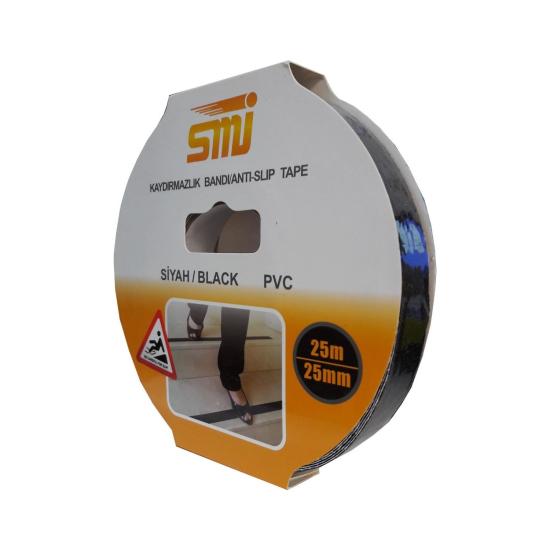 Smi 25 Mm 25 Metre  Siyah Kaydırmazlık Bandı