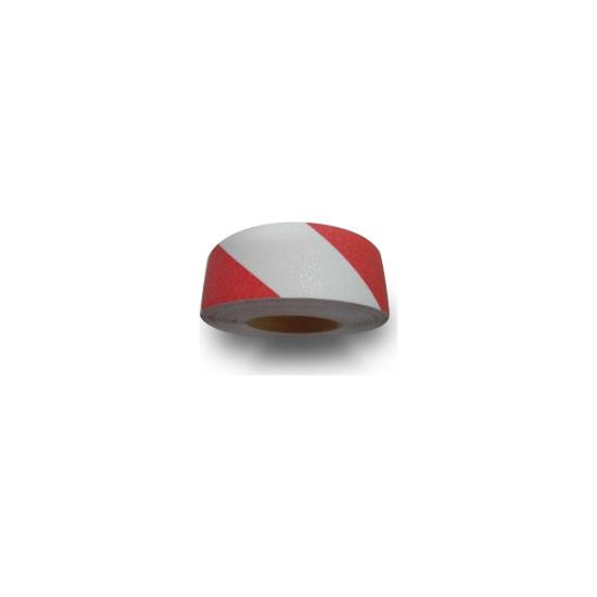 Yeshills Kırmızı Beyaz Merdiven ve Zemin Kaydırmaz Kaymaz Bant 50 mm x 25 m