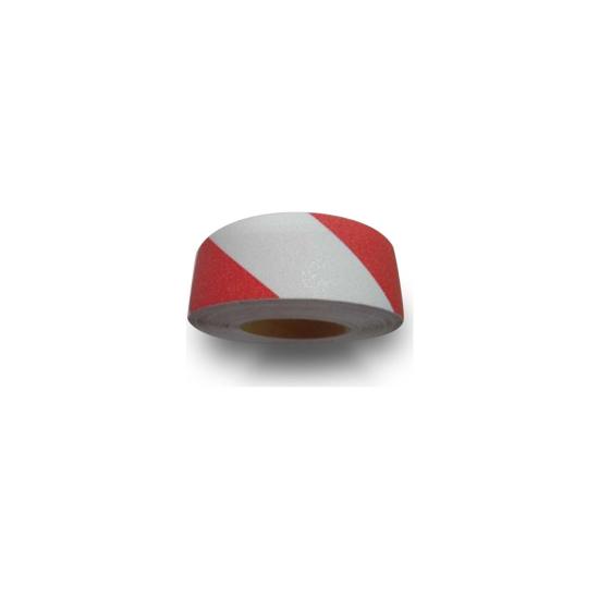 Yeshills Kırmızı Beyaz Merdiven ve Zemin Kaydırmaz Bant 25 mm x 25 m