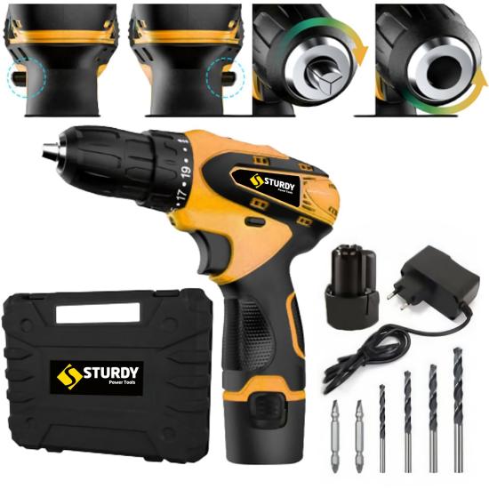 Sturdy Power Tools 36 Volt 5.0 Amper Çift Akülü ARMUT MODEL Şarjlı Vidalama Matkap