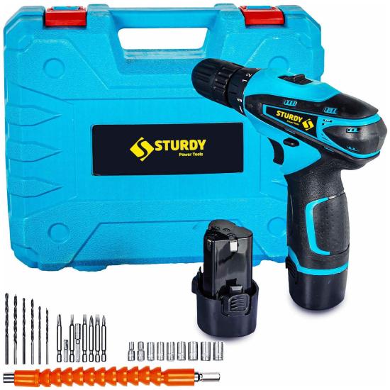 Sturdy 36V 4Ah Lıon Armut Tıp Matkap 27 parça Setli