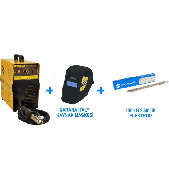 Demiriz 250 Amper Bakır Sargılı Kaynak Makinası Karona İtaly Kaynak Maskesi
