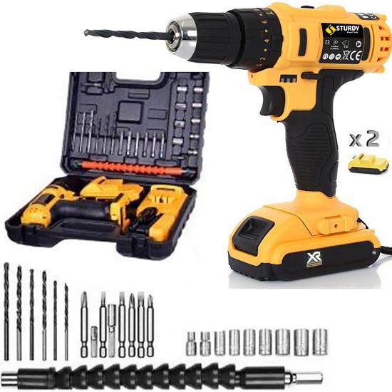 Sturdy Power Tools Akülü Vidalama 32V 5  24 PARÇA SETLİ ŞARJLI MATKAP