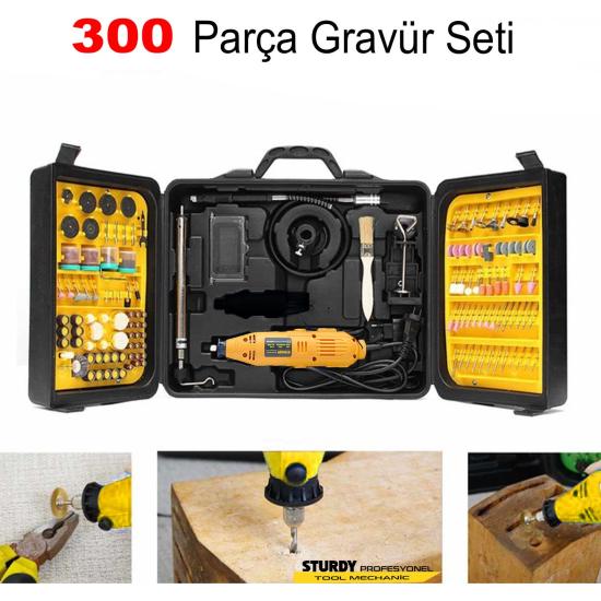 Sturdy Gravur Aleti 6 Kademeli Devir Ayarlı 300’lü Set