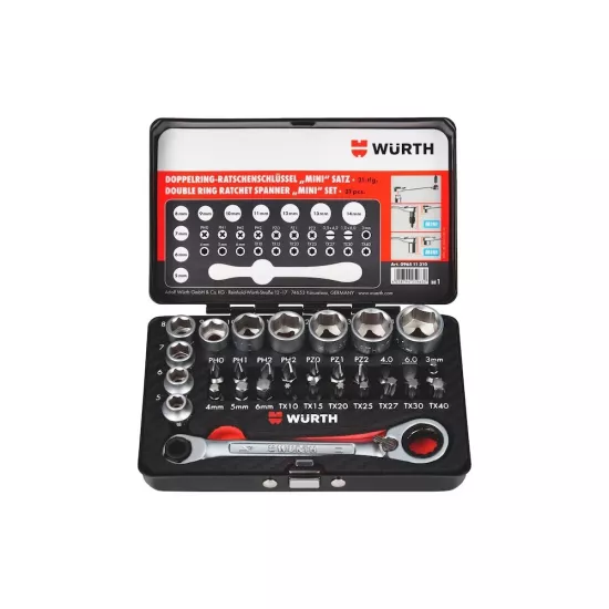 Würth Cırcırlı yıldız anahtar ürün gamı Mini