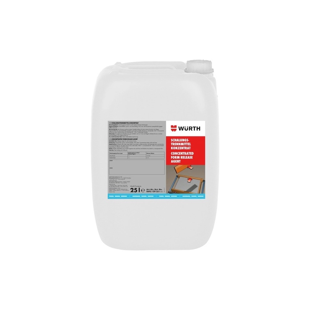 Würth Ahşap kalıp için konsantre kalıp ayırıcı 25LT