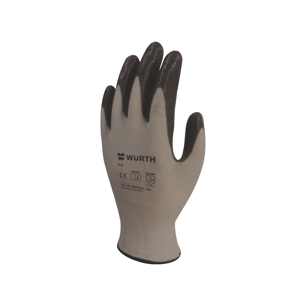 WÜRTH İŞ GÜVENLİĞİ ELDİVENİ MEKANİKÇİ SİYAH 10